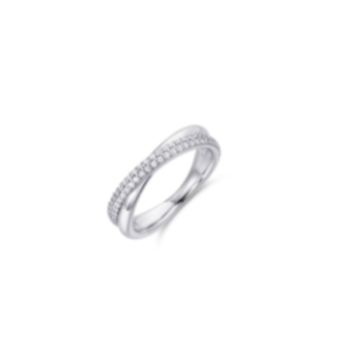 Zilveren Gisser Jewels ring met 2 banen en zirconia’s. 