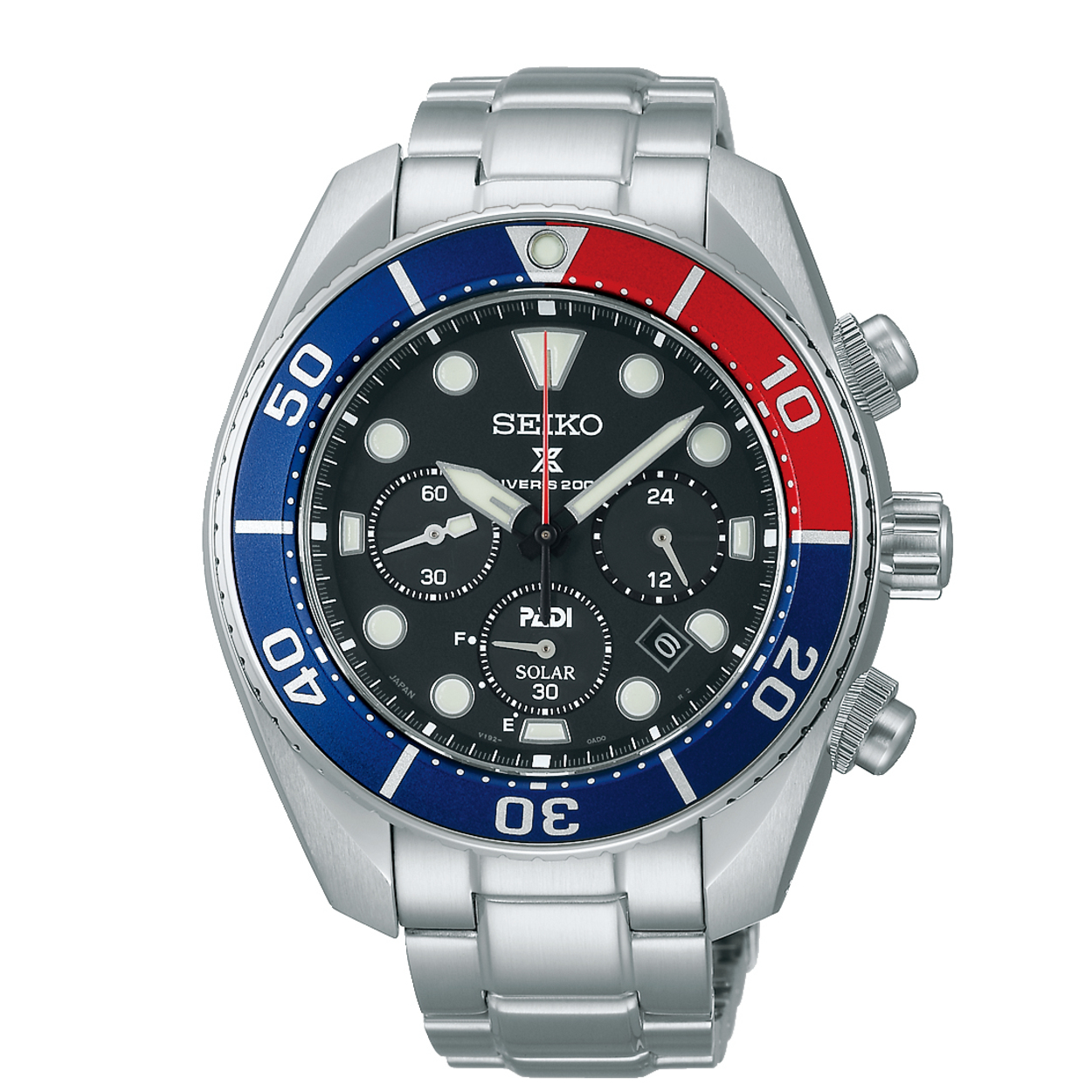 Seiko Prospex - Solar Chrono PADI Special Editon. 200mWR met saffierglas. Cal.V192