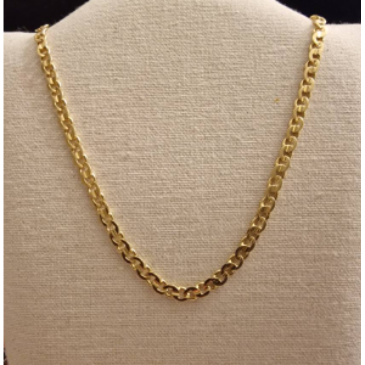 18k geelgoud fantasie anker collier op 45 cm lengte