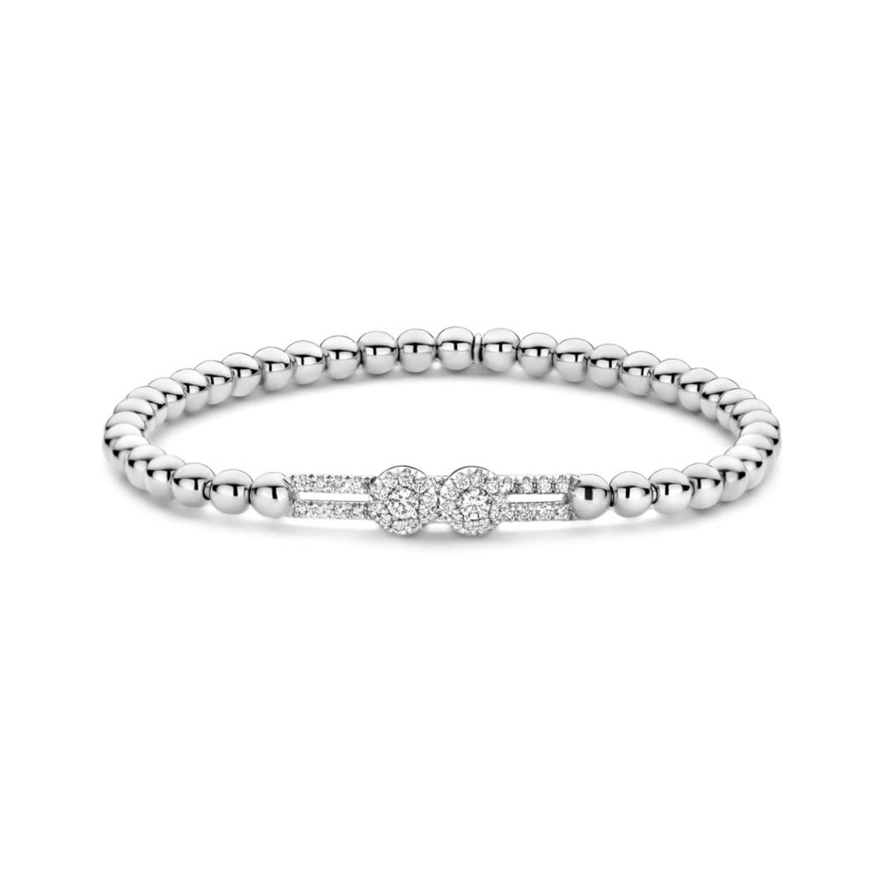 Hulchi Belluni STRETCH armband witgoud met 54 diamanten