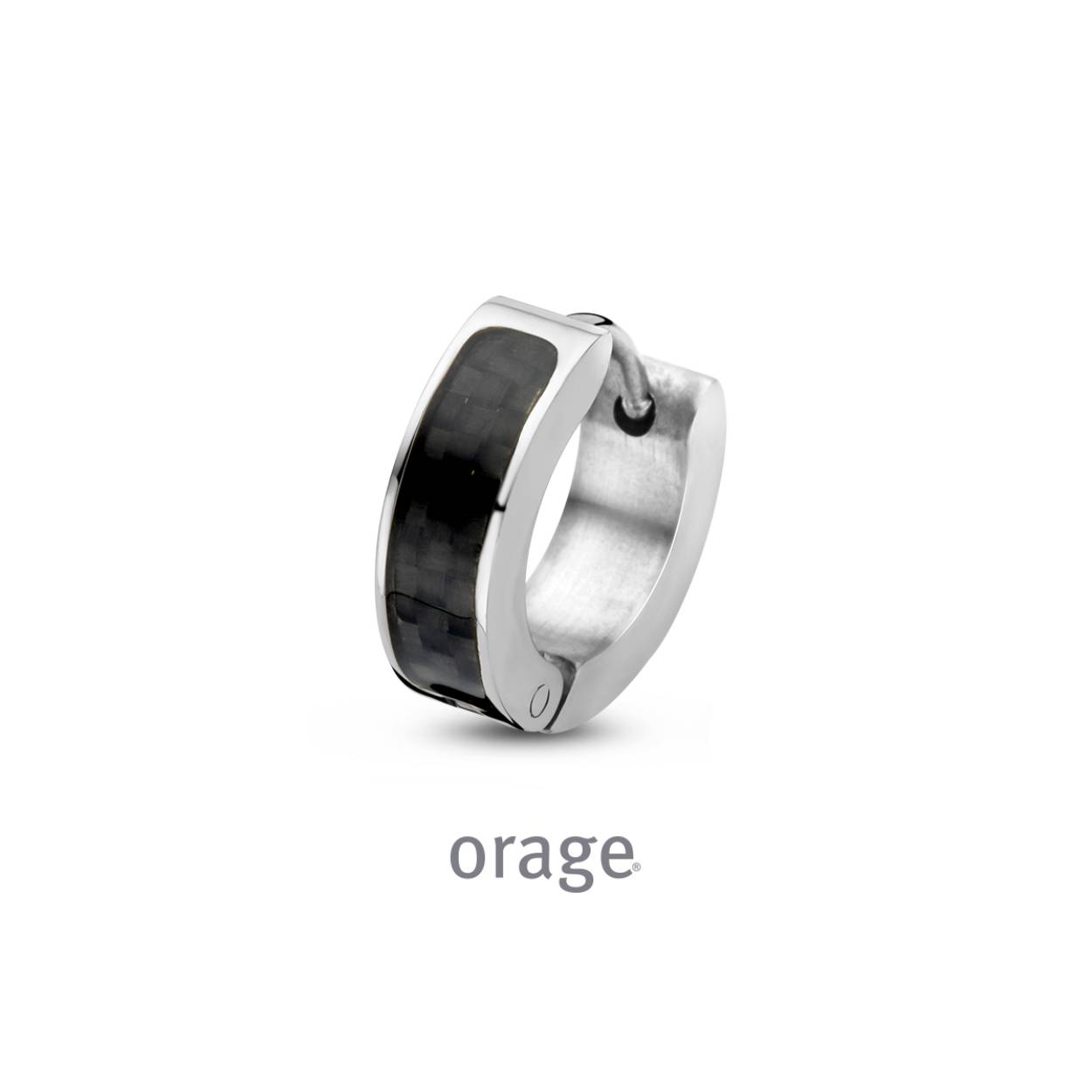 Orage oorring staal / carbon