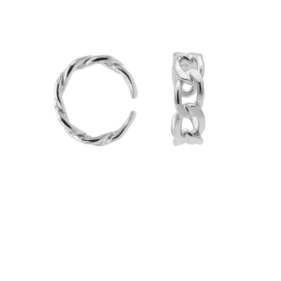 Karma Earcuff Plain Chain Silver