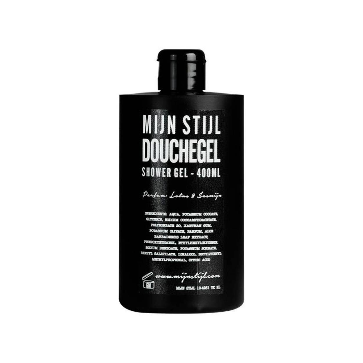 Heerlijke douchegel van het merk MIJN STIJL. Heeft een mooie stylish verpakking. Ruikt lekker naar de geur Lotus &amp; Jasmijn. 400 ml.