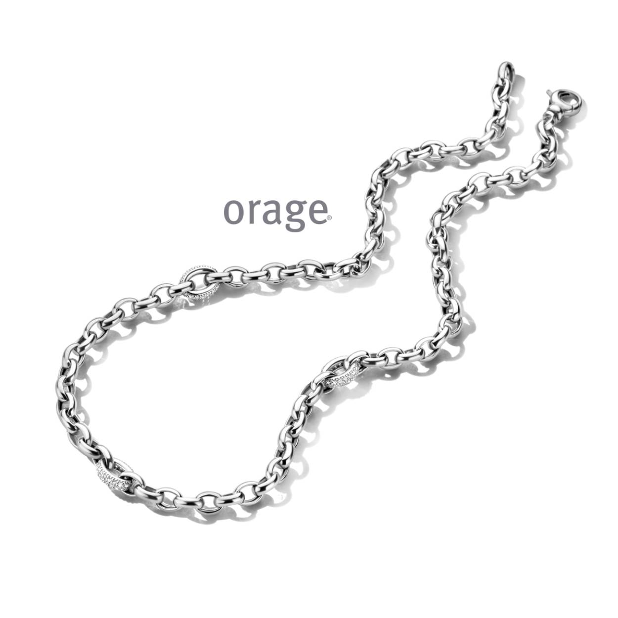 Orage collier zilver met zirconia
