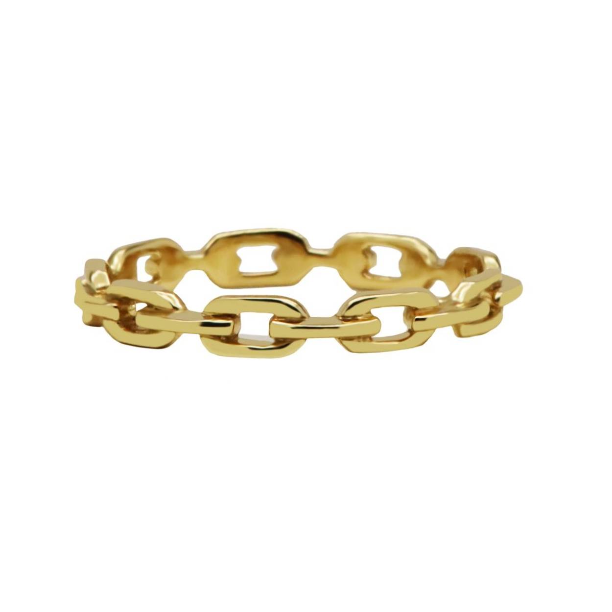 Ring Queens Chain Goldplated maat 48