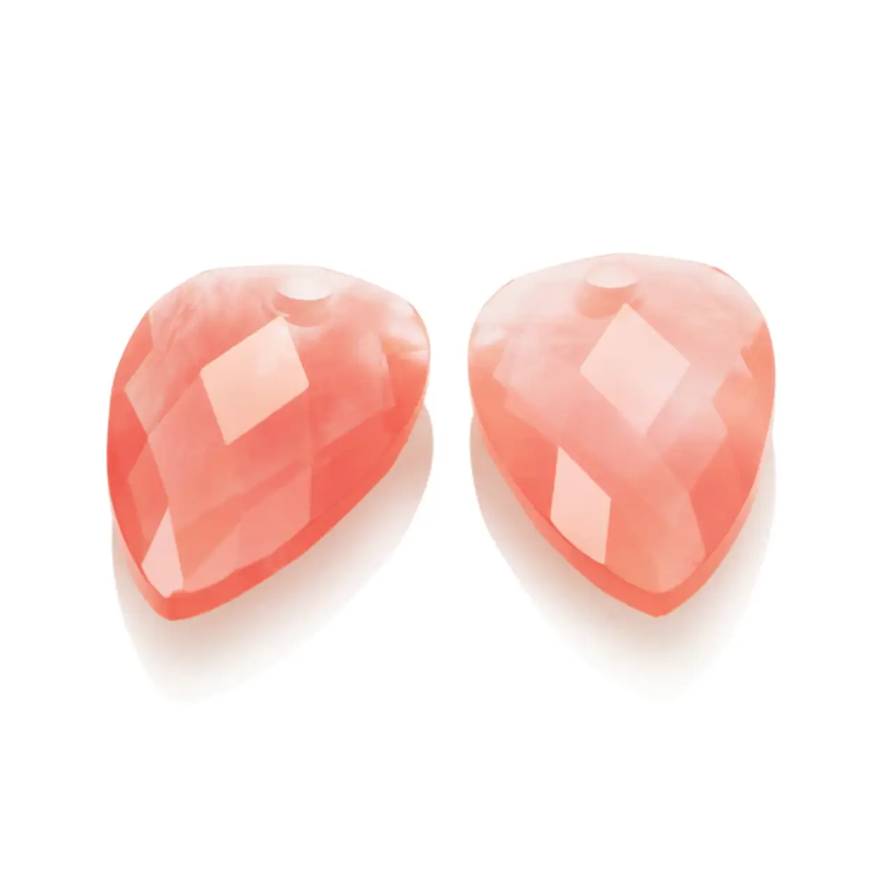Cherry Quartz Blossom oorbel edelstenen