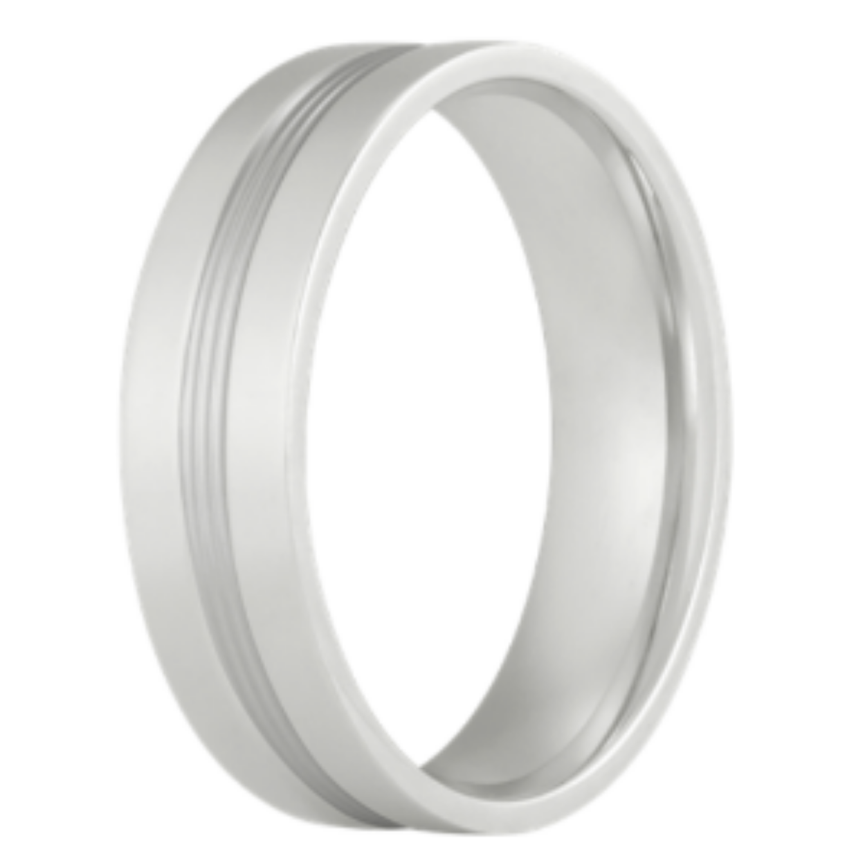 Zilveren relatiering met streepjes