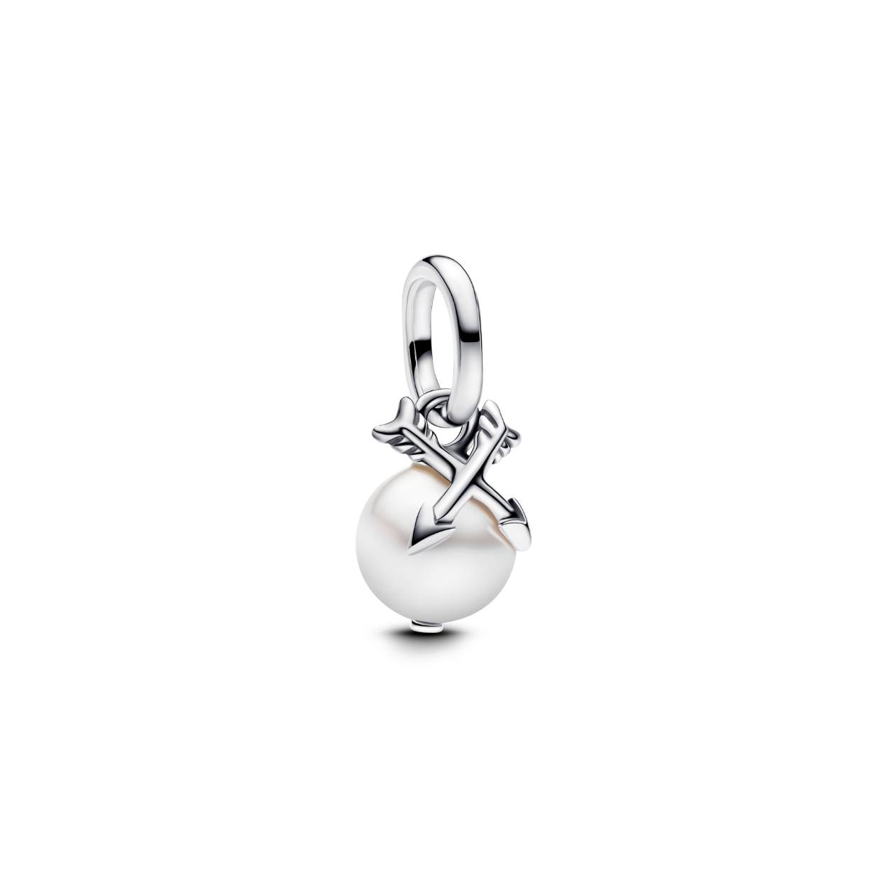 Gekruisde pijlen zilver met parel