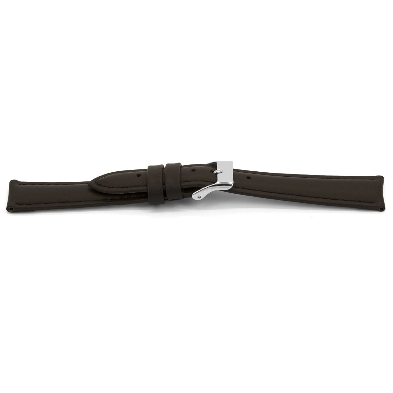 Bruin lederen horlogeband licht gevuld met zilverkleurig edelstalen gesp.
Kleur band: Bruin
Band dikte: 4.3 – 3.3mm
Band lengte: 75/115mm
Band breedte: 16x14mm
Gesp: Edelstaal
Bekleding binnenband: Nubuck
Gestikt: Ja, dezelfde kleur als de band.
Pushpin: Exclusief
Hypo allergisch: Ja
EAN: 4780263346164