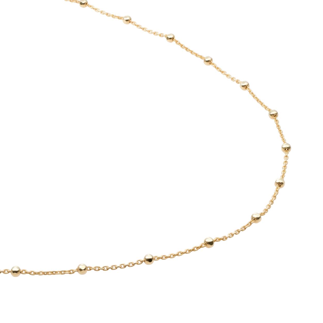 Sparkling Jewels zilver verguld Small Faceted Ball collier met een lengte van 42cm