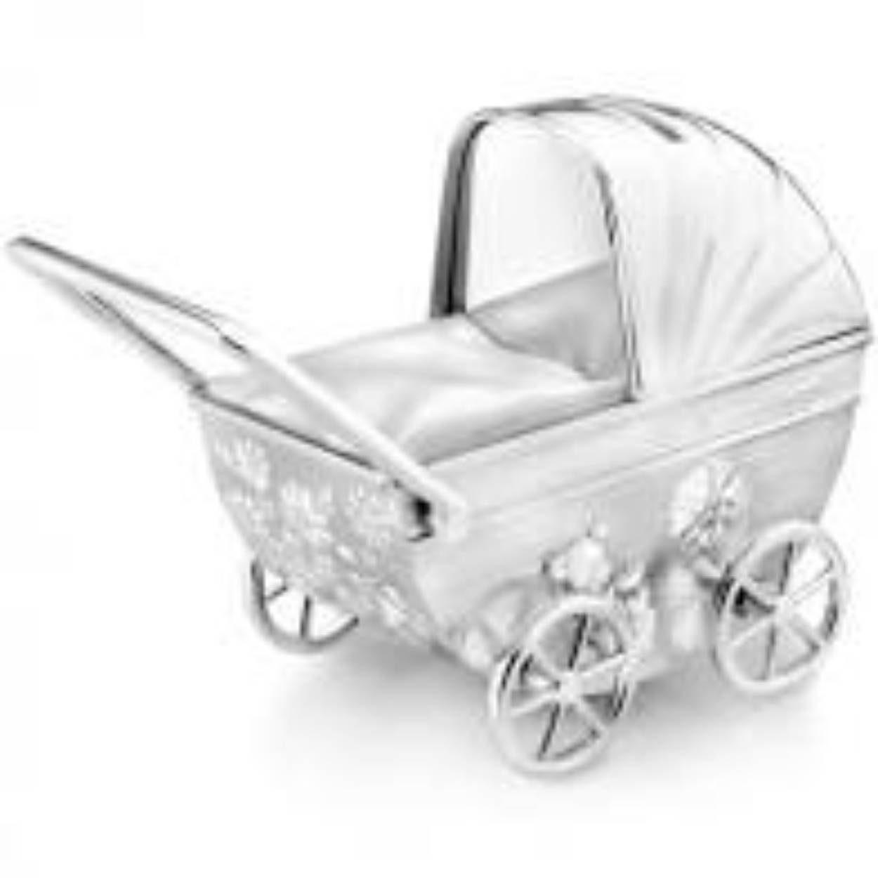 Spaarpot verzilverd wandelwagen WG-08450