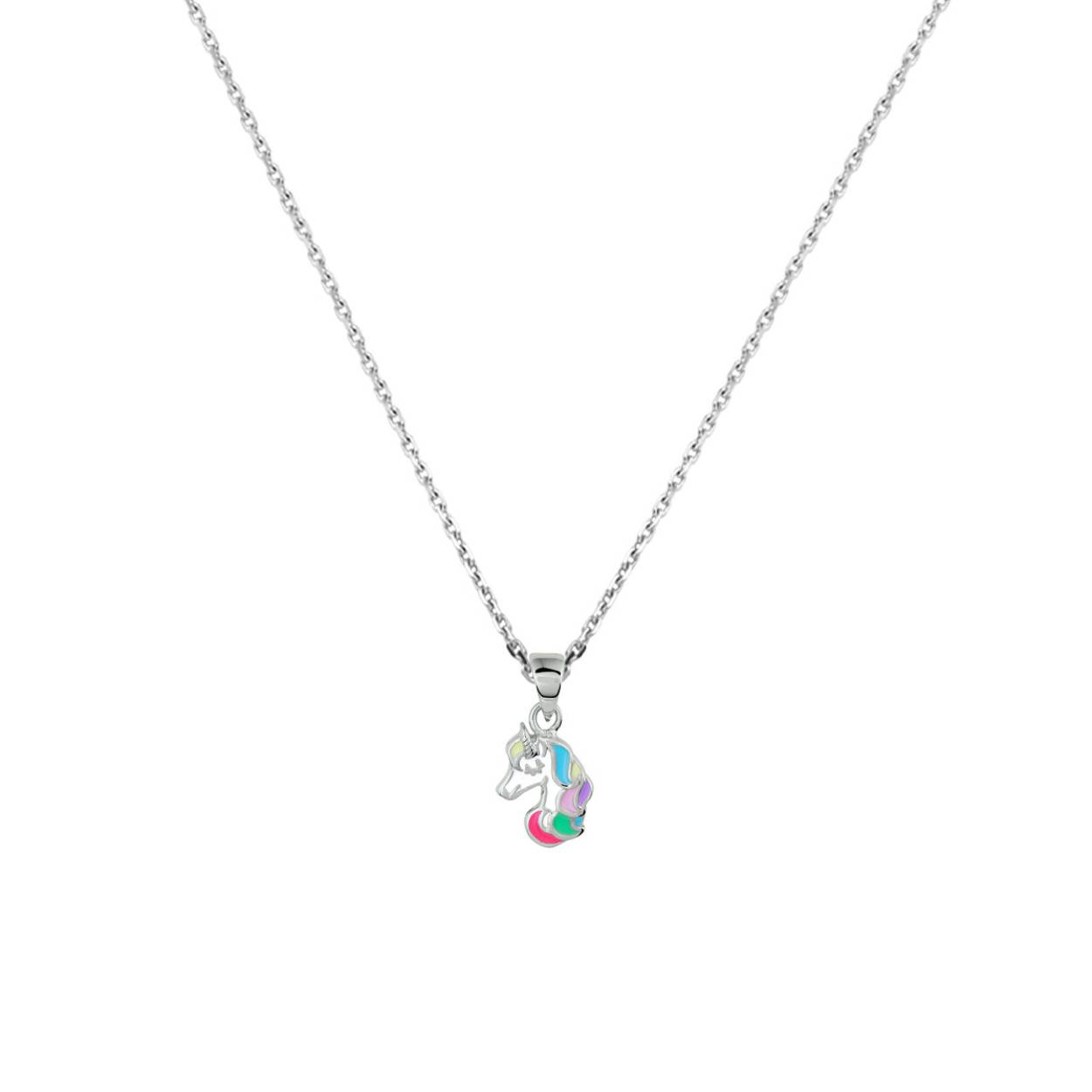 Zlv. collier eenhoorn gerhodineerd