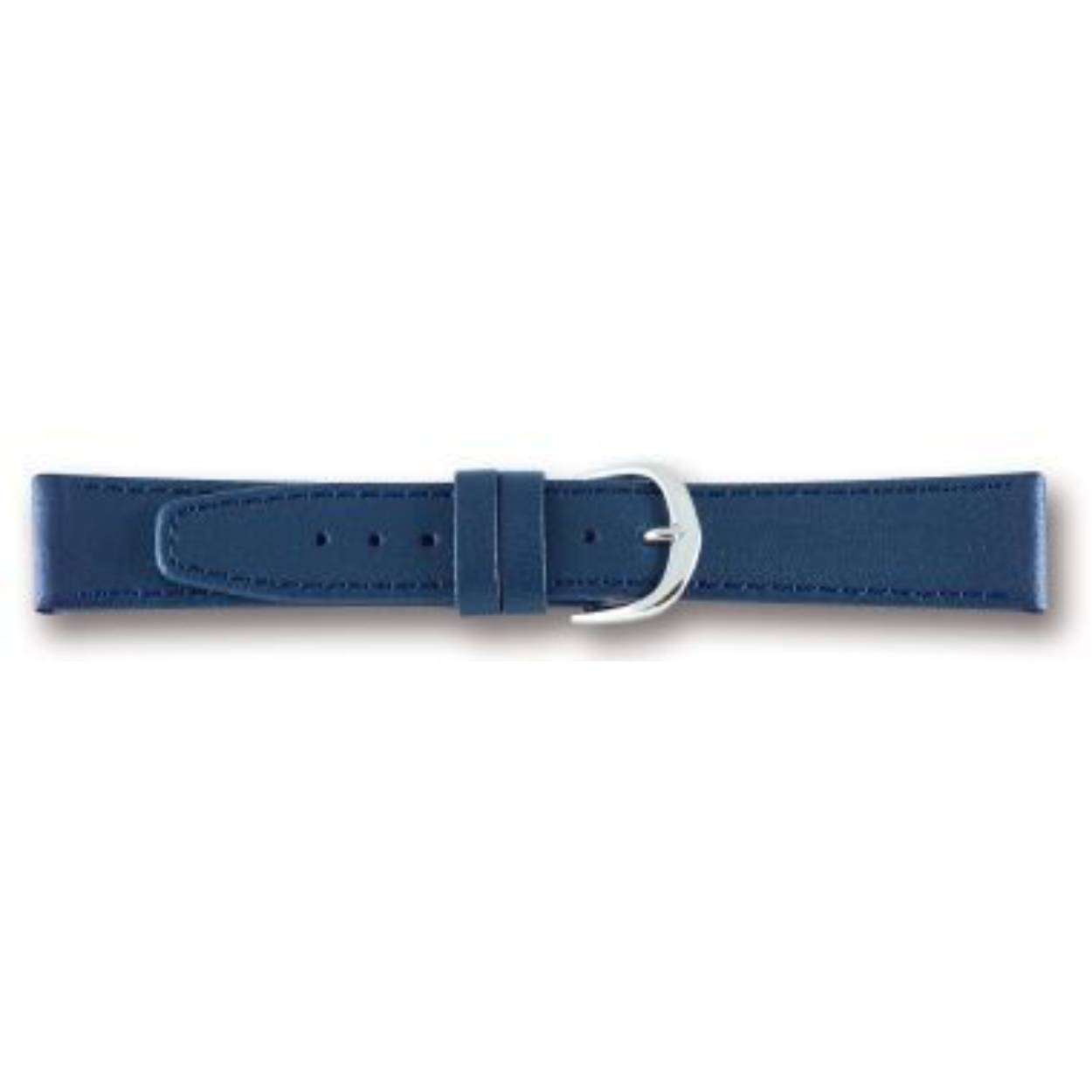 Leren horlogeband donkerblauw 12mm