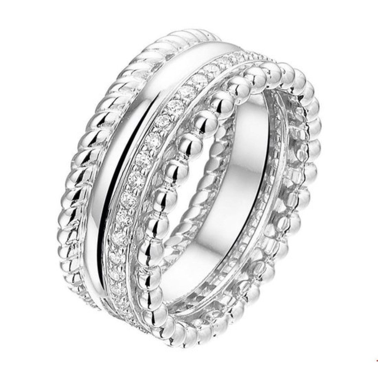 Zilver Ring Met Zirkonia