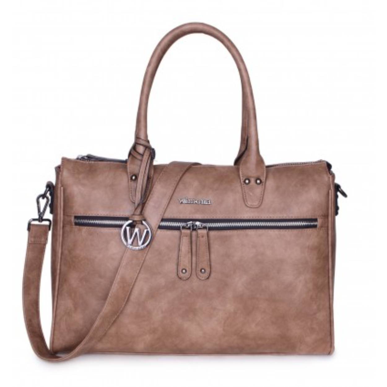 Serie: Fabiana-One 
Soort tas: School/werktas 
Materiaal: Imitatie leer 
Schouderband: Ja 
Buitenafmeting: 
Hoogte: 36 cm 
Breedte: 47 cm 
Diepte: 14 cm 

Garantie: 1 jaar 
Laptop vak: Ja