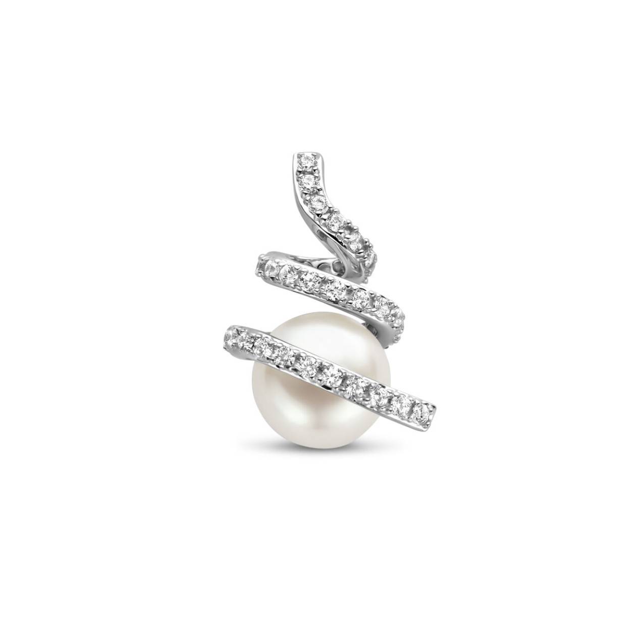 Zilveren hanger fantasie zoetwaterparel 8.5mm - zirkonia
18.5 x14mm