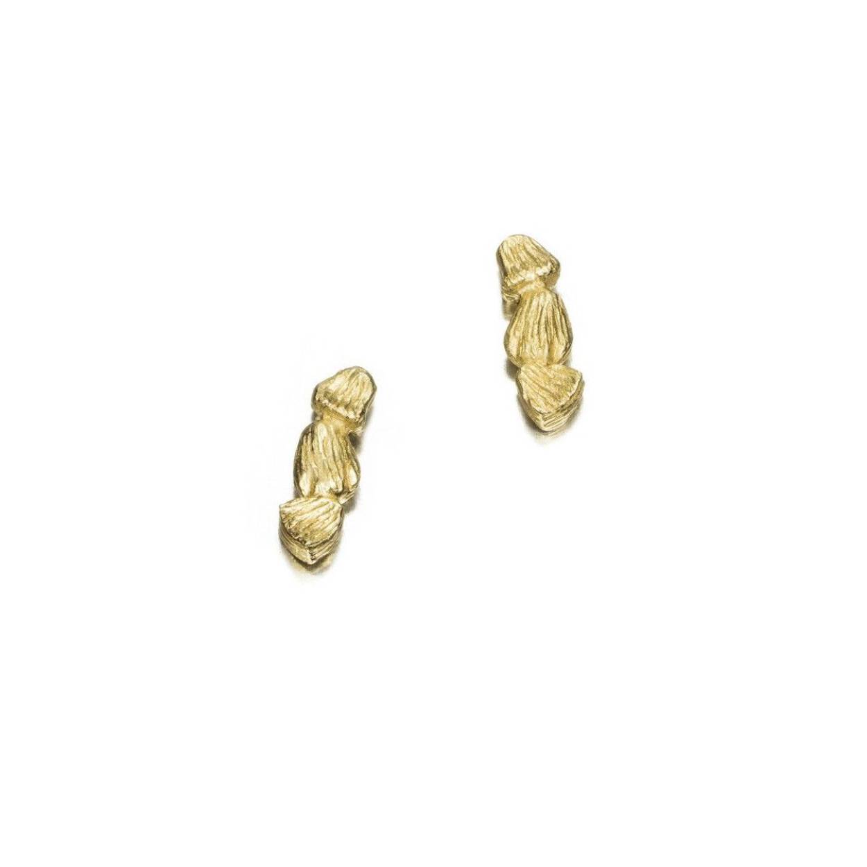 Jorge Revilla luxe oorstekers 'nuggets' zilver 18 krt. verguld