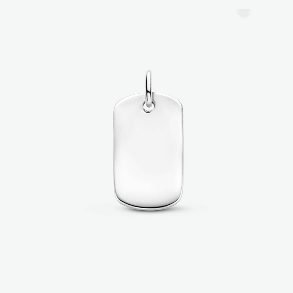 Zilveren hanger graveerplaat Tag 14.5 x 8.5