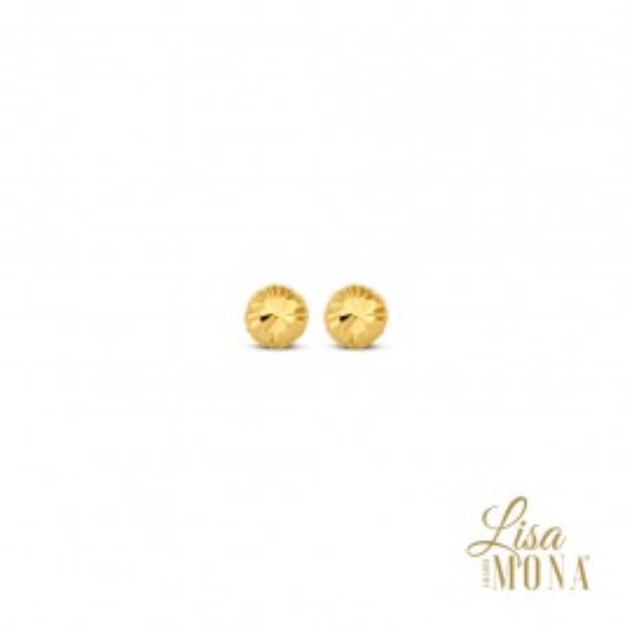 Lisa Mona Oorstekers goud 14k knopjes 3mm