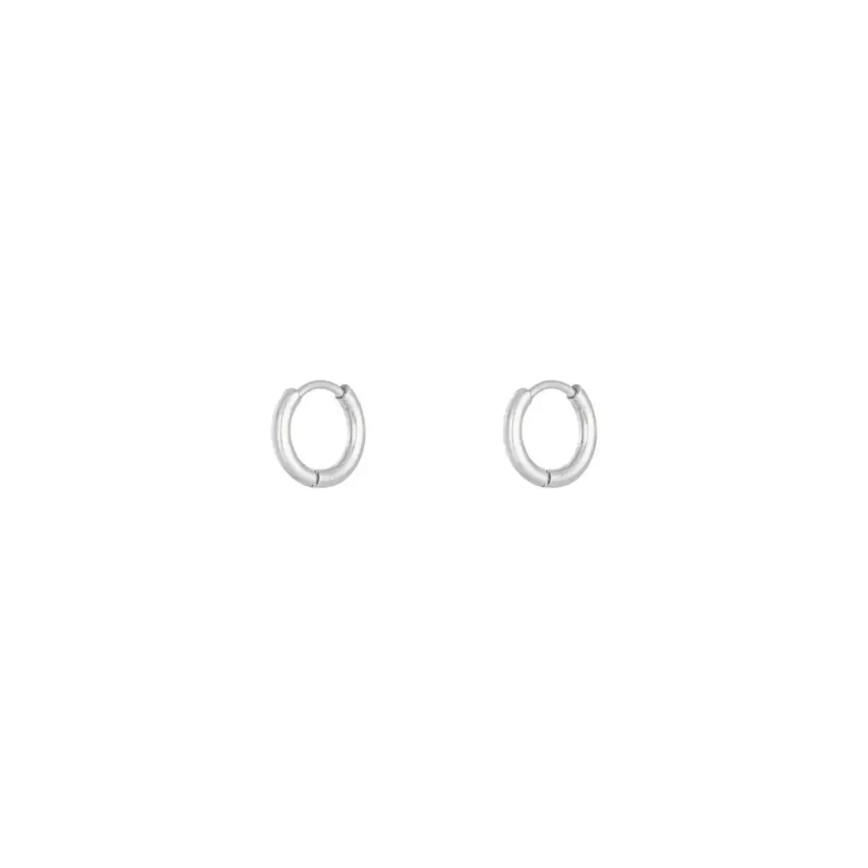 Earrings Little Hoops 1,2cm Silver Color Stainless Steel