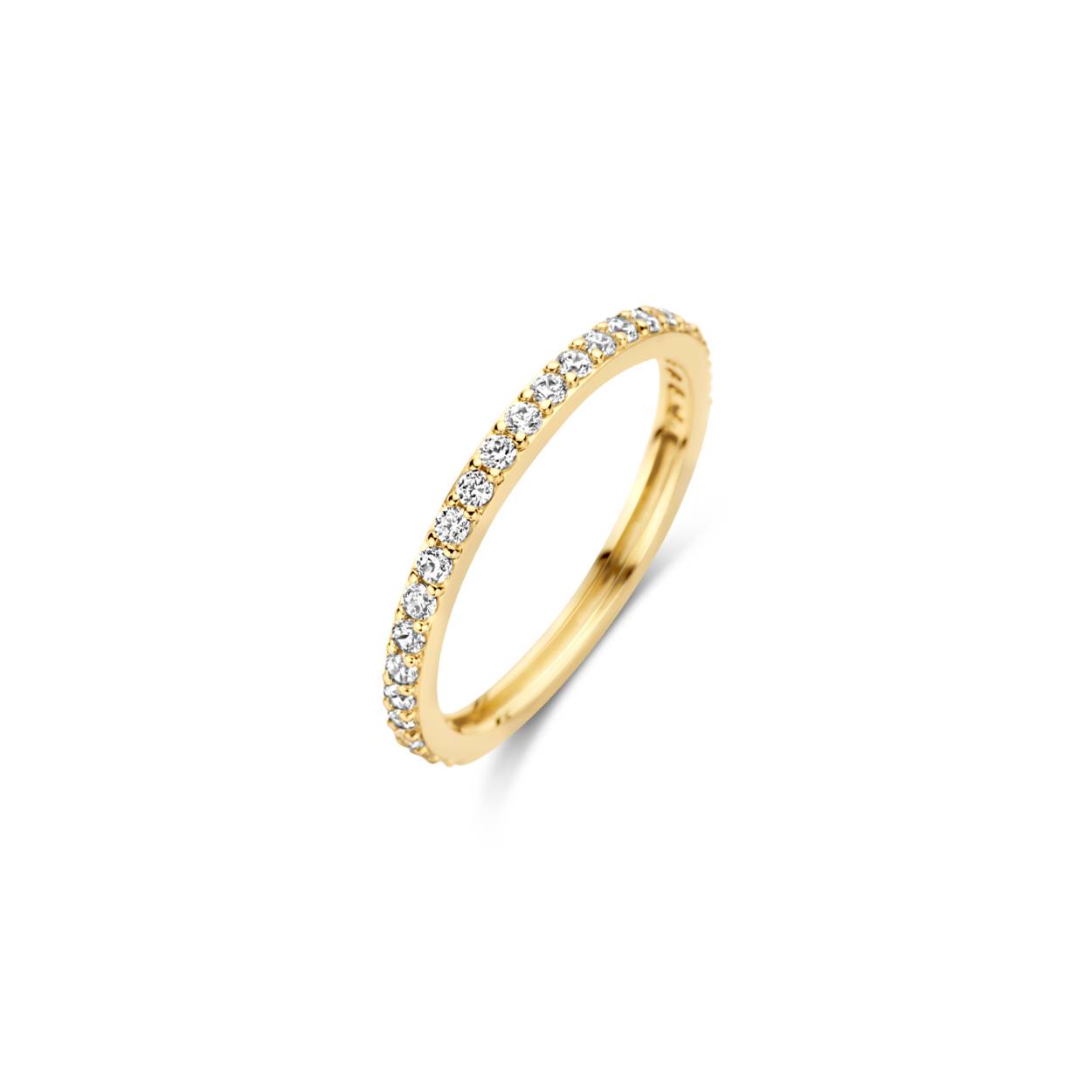 Dit is een  goudkleurige ring van het merk Blush voor dames