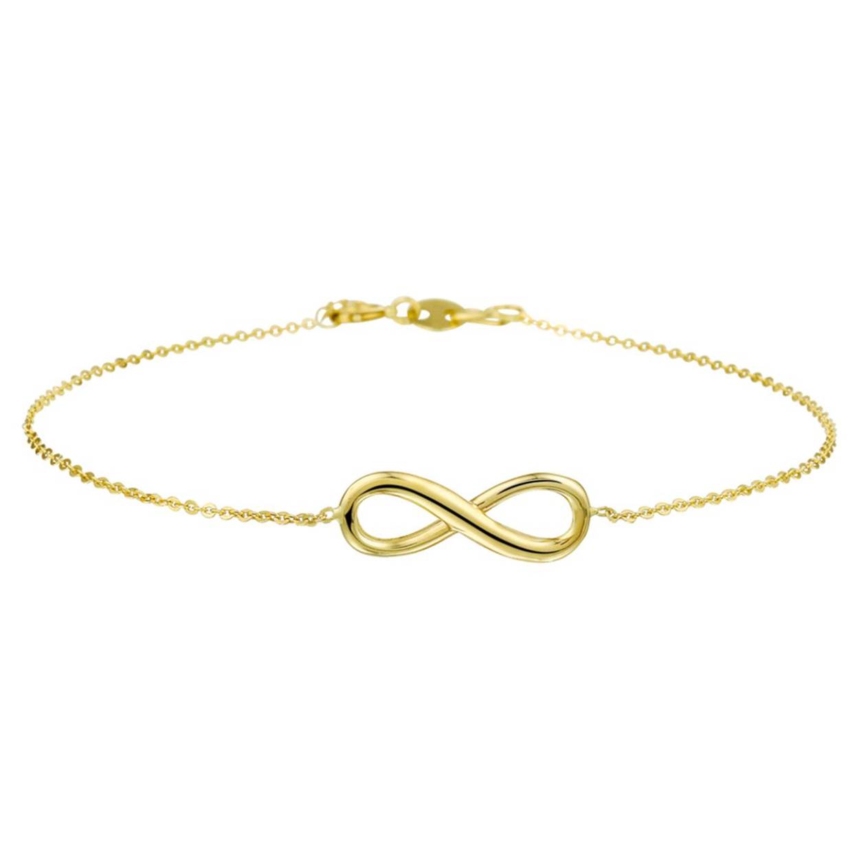 Gouden armband fantasie armband infinity 16.5-18.5cm