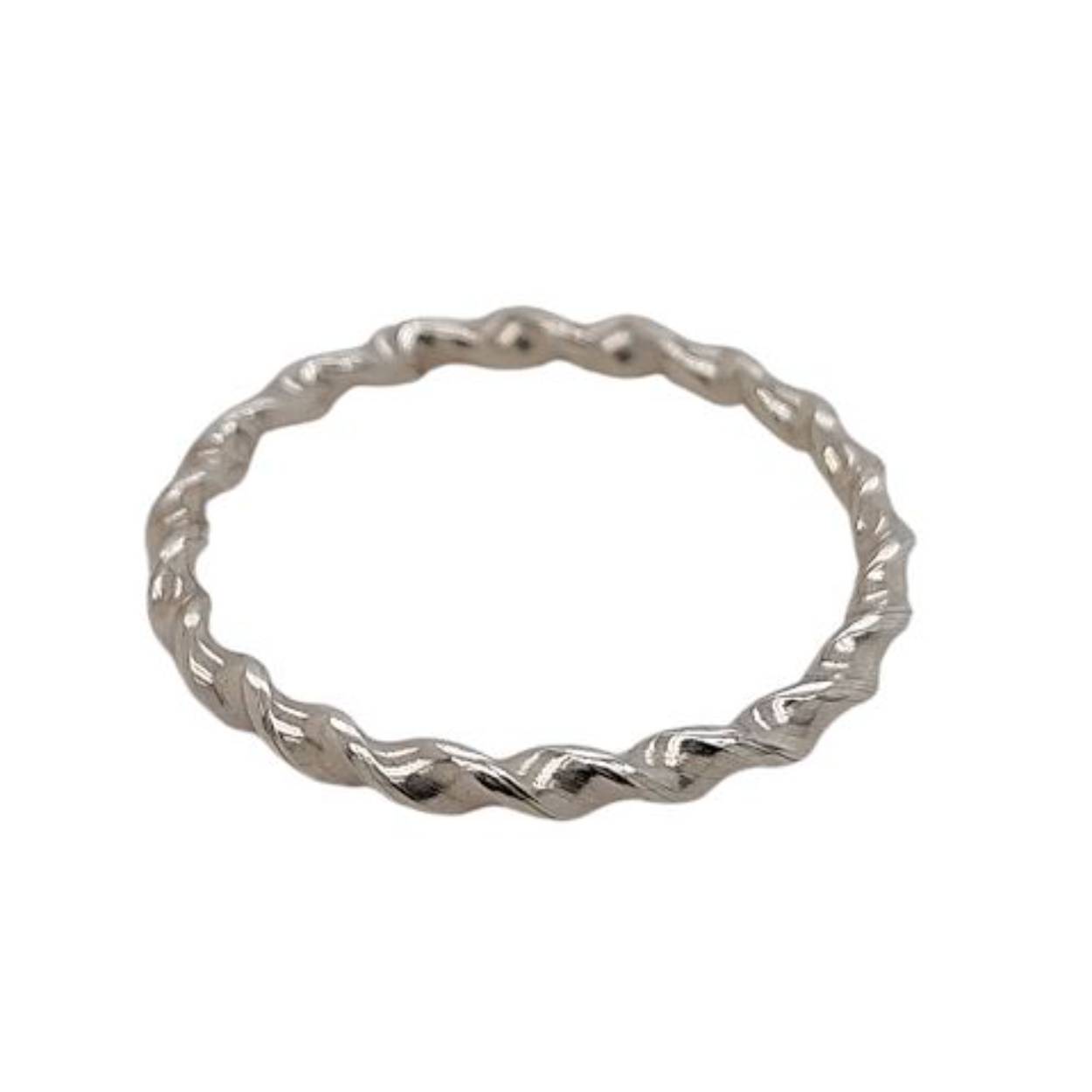 Zilver ring twist rondom