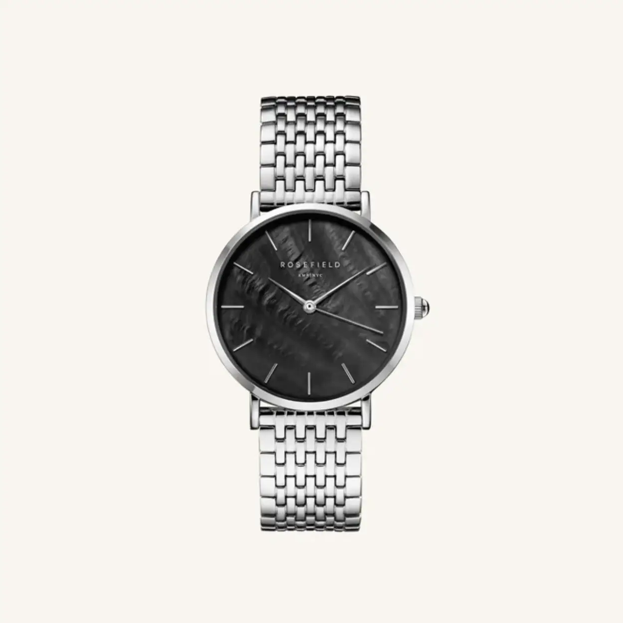 Het design van The Upper East Side laat zich inspireren door de iconische bravoure van New York. Het horloge met edelstalen schakelband geeft je direct een luxe, moderne look.