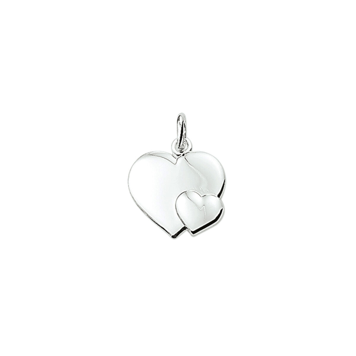 Zilveren hanger hart gerhodineerd