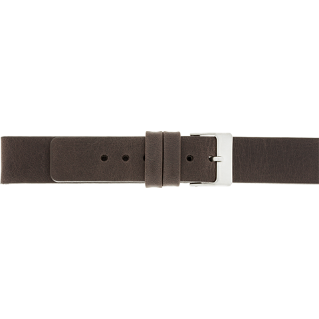Horlogeband leder 132 24mm donker bruin 