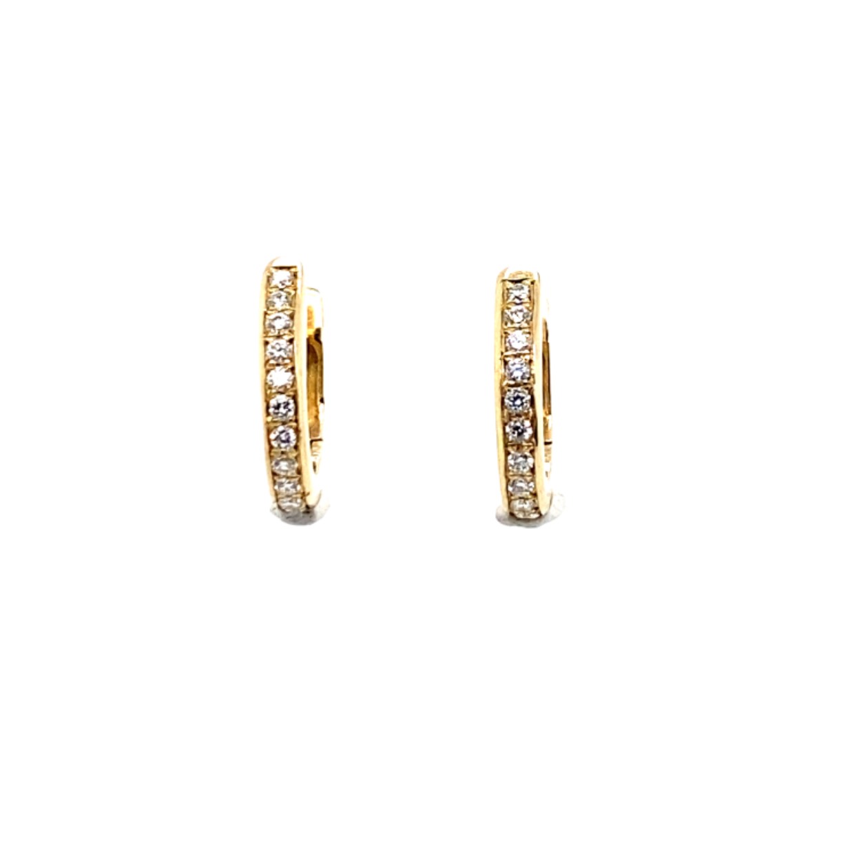 Handgemaakte creool met diamant model Julia met diamant 0.22ct W/Si