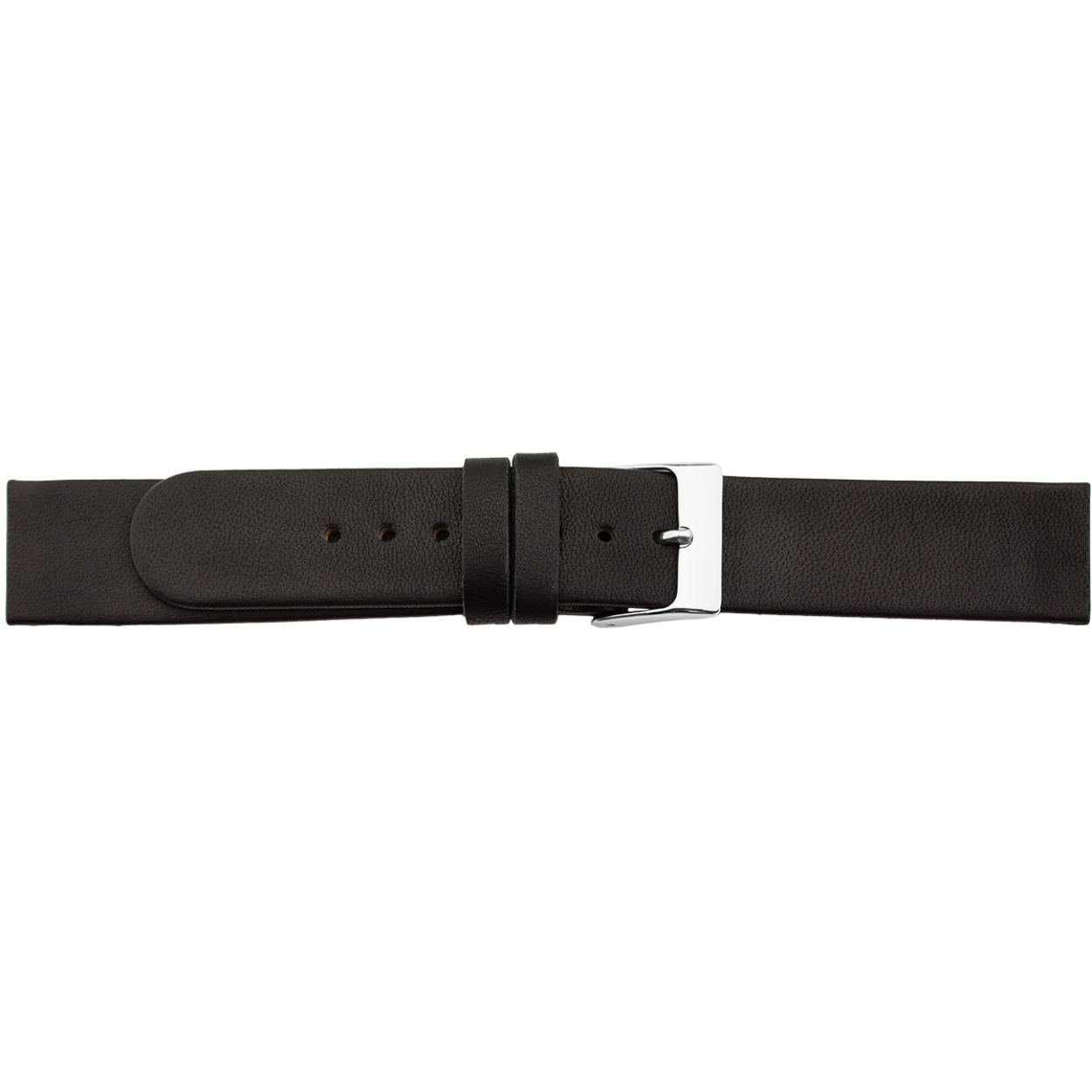 Horlogeband zwart leer 28mm