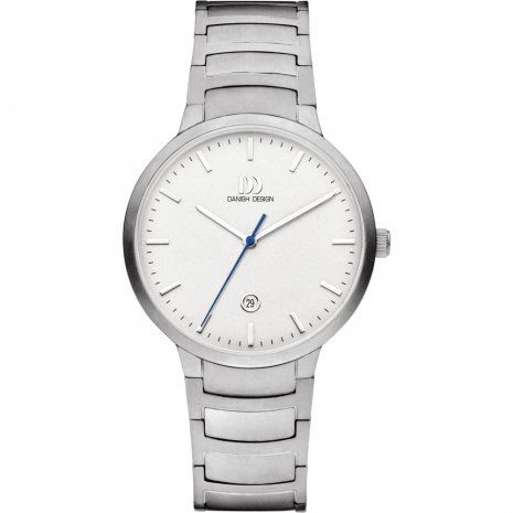 Op zoek naar een lichtgewicht titanium horloge? Dit is het model voor jou. Dit mannelijk ogende horloge met gedurfde schakelband en streepindex is antiallergisch en heeft een datumweergave. En slechts een klein detail, de secondewijzer is blauw. Een no-nonsense horloge.