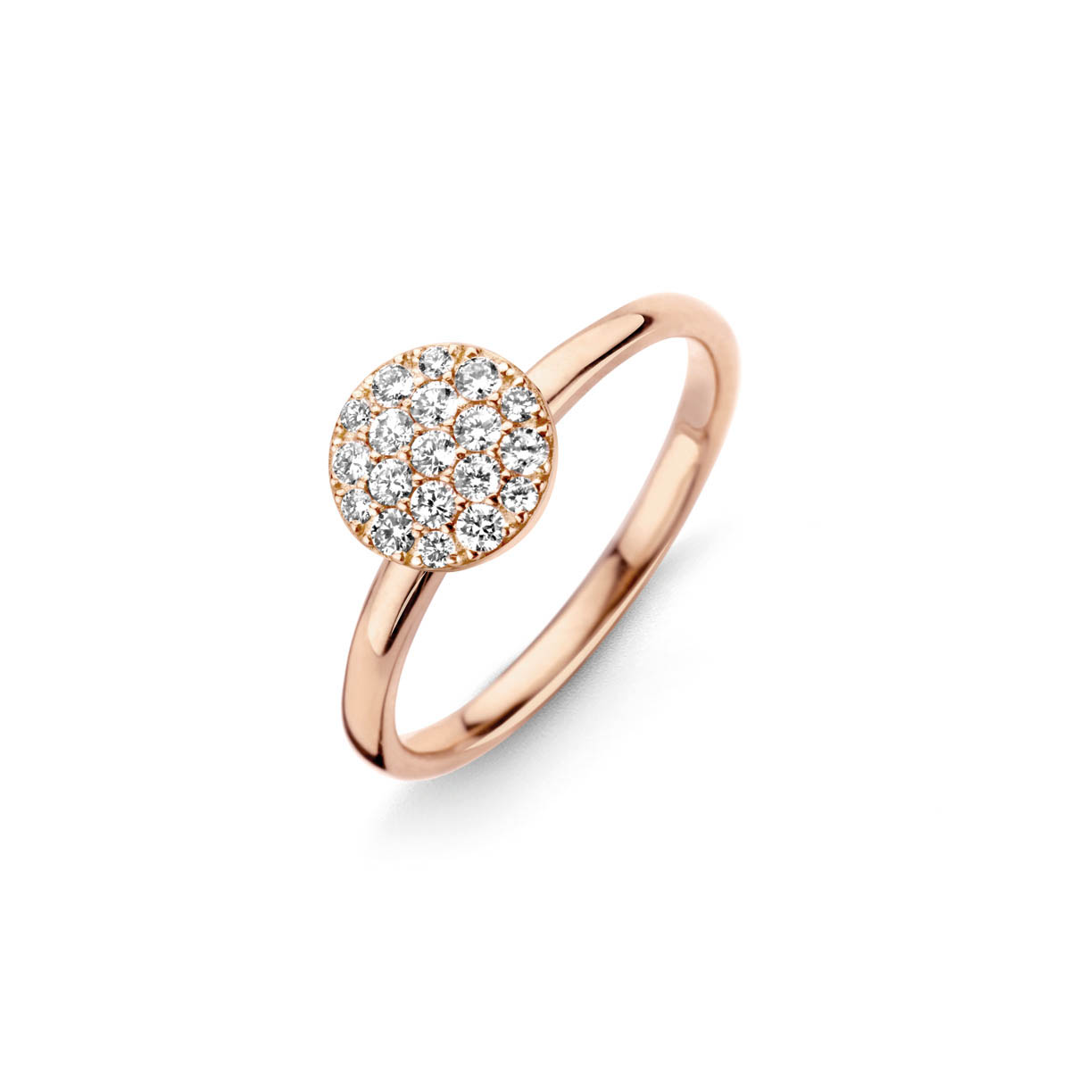 Eolo ring in 18 Kt rosé goud met diamanten