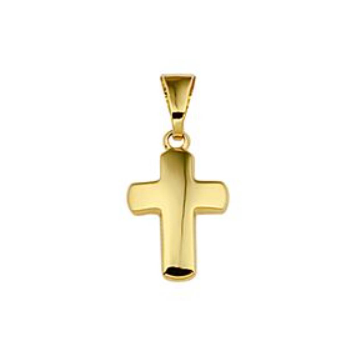 Gouden hanger kruis met lusoog