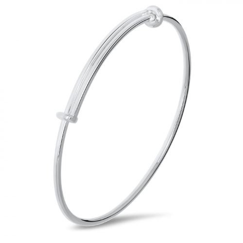 Handgemaakte zilveren armband met een dubbele band van Nol.