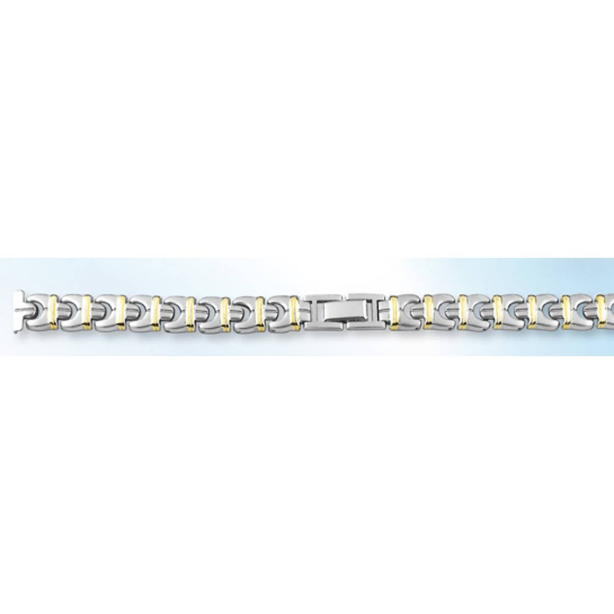 Horlogeband edelstaal 424 bi-co mat en gepolijst 12mm