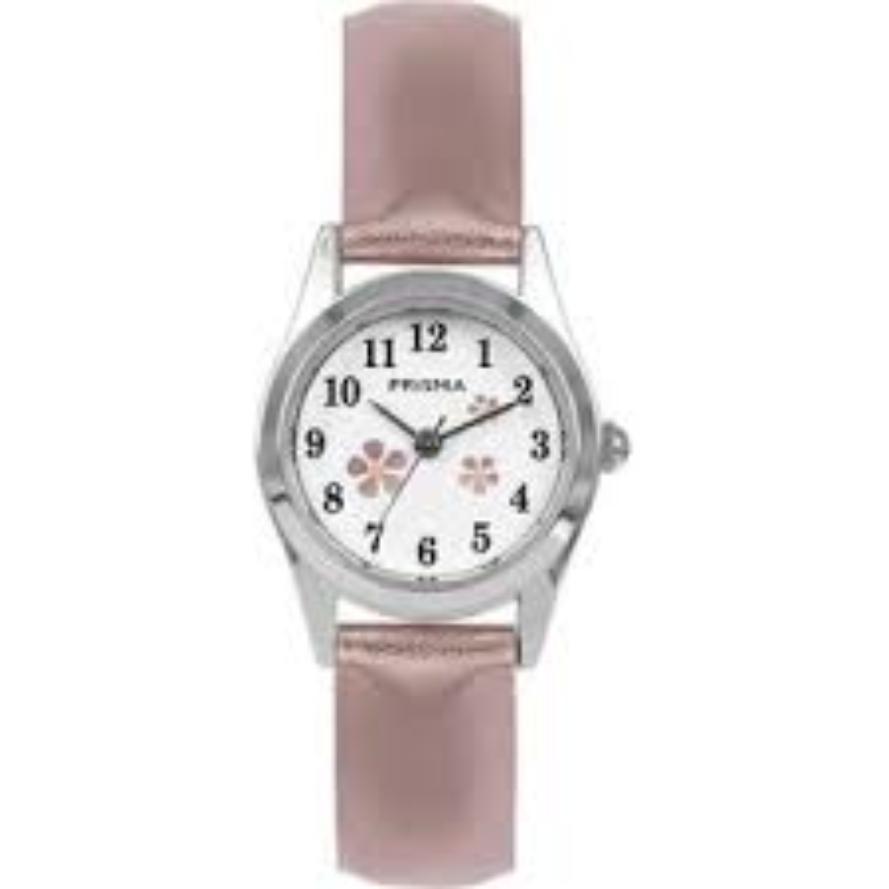 Coolwatch meisjes horloge met bloemetjes op de wijzerplaat een een mooi roze bandje.