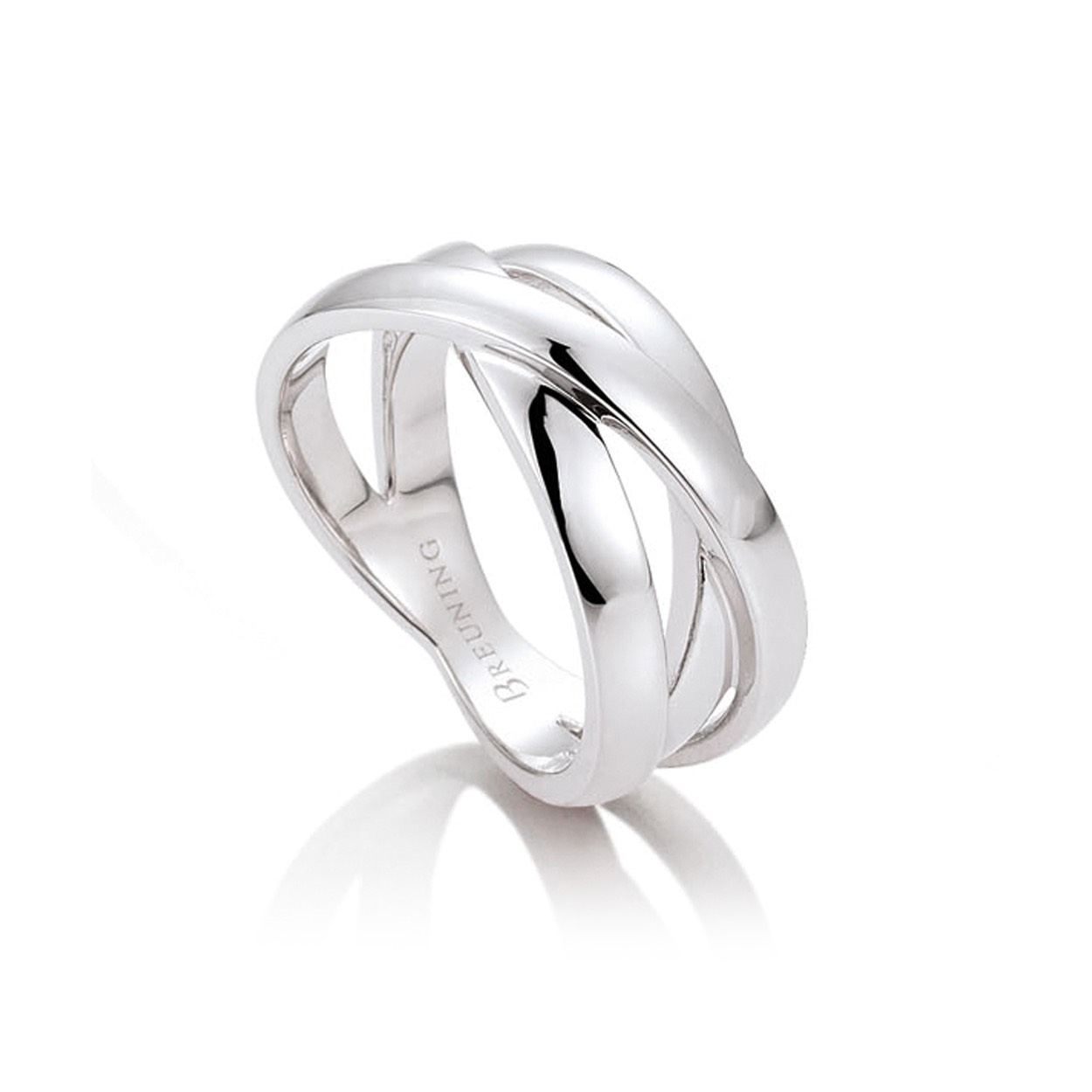 Zilver/rhodium ring