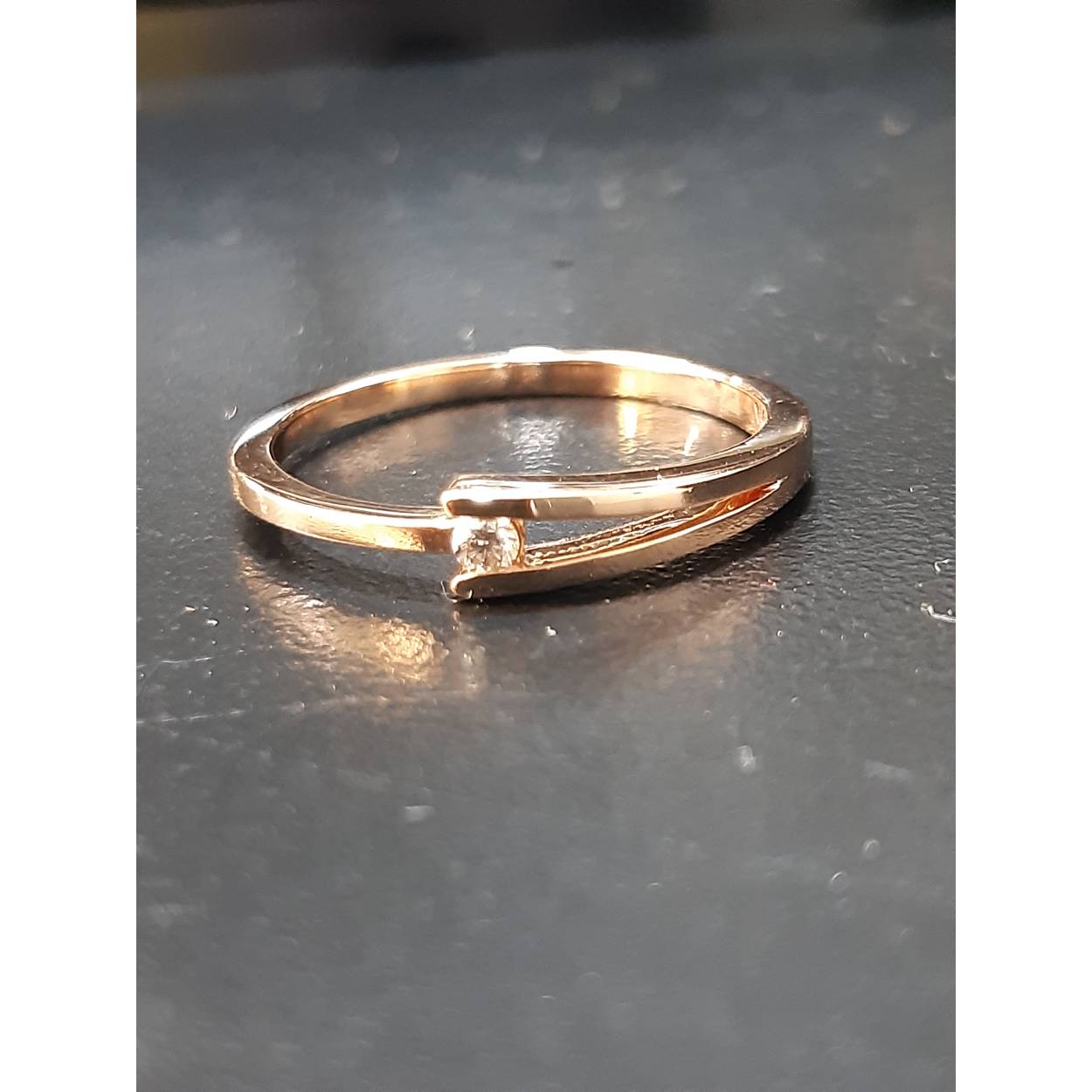  diamant gouden ring 1-0.03crth si rose