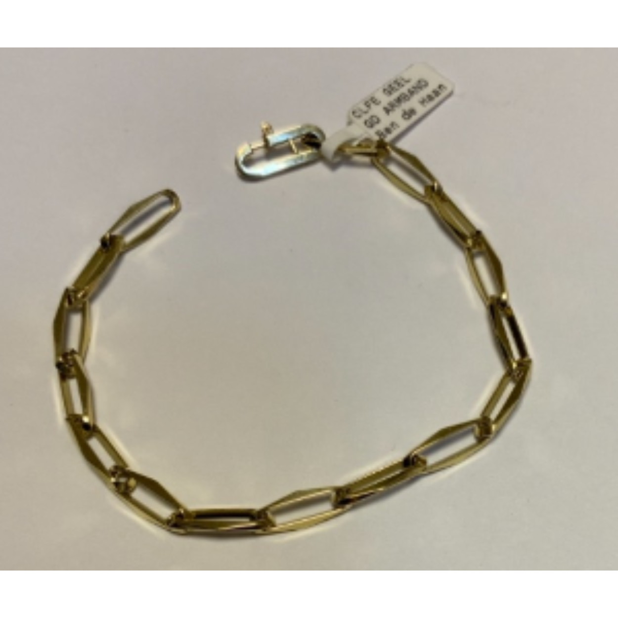 Goud Closed Forever armband, 19 cm, 4,6 -5 mm.