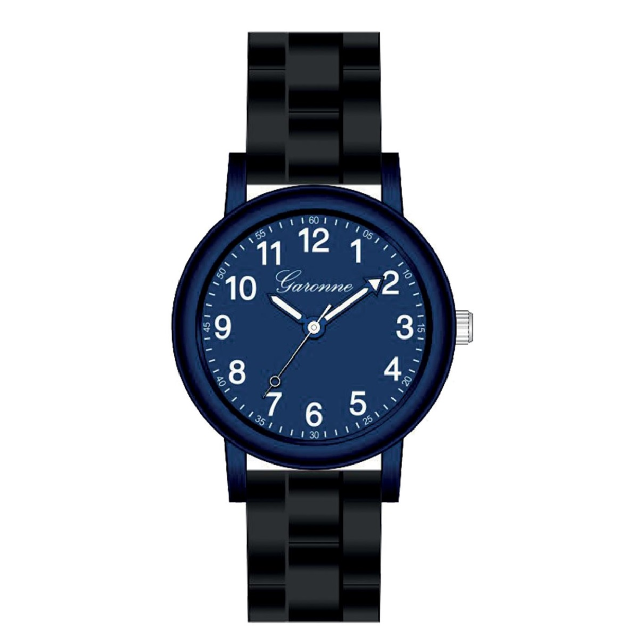 Garonne kinder horloge blauw/ zwart