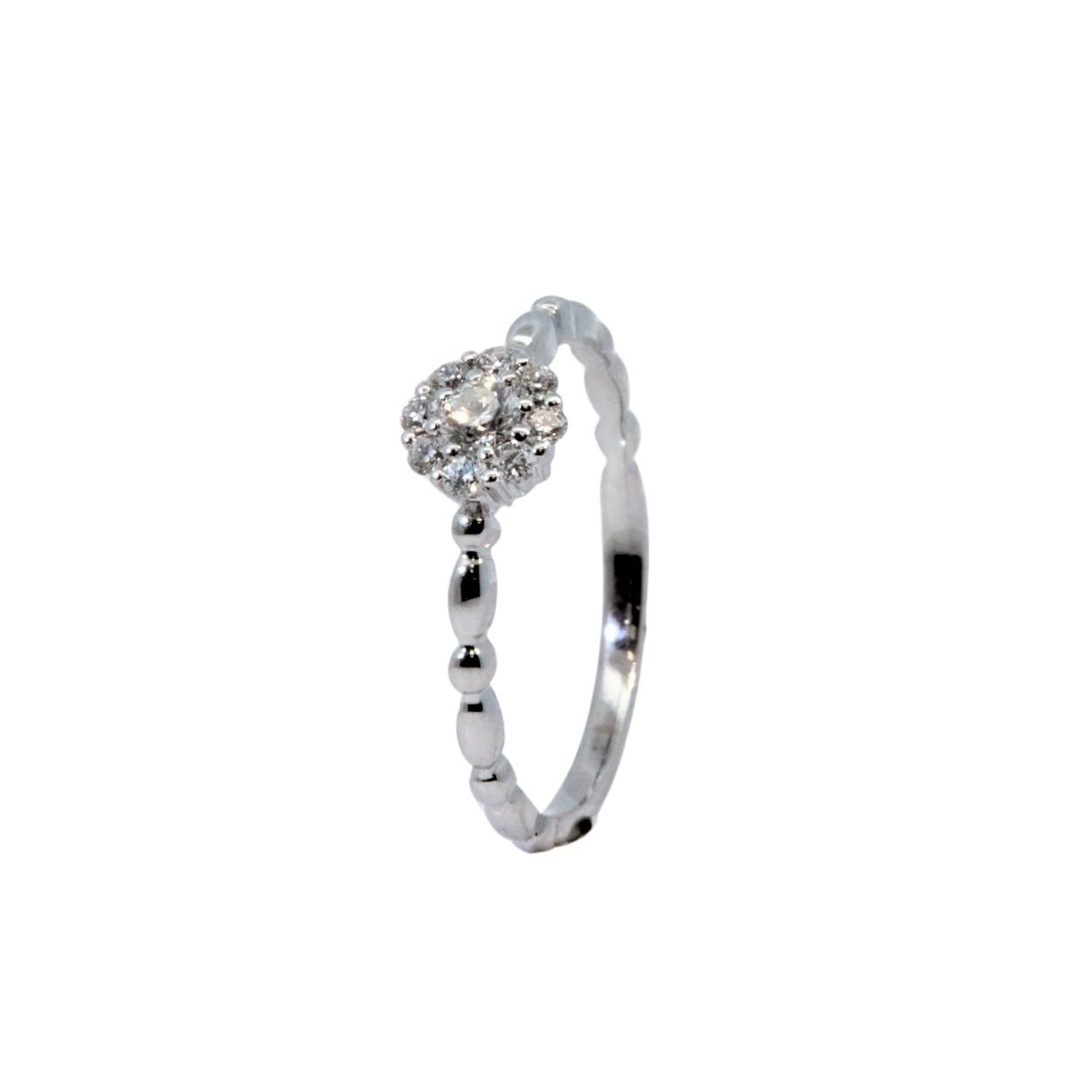 Ring in 18kt witgoud 0.27ct