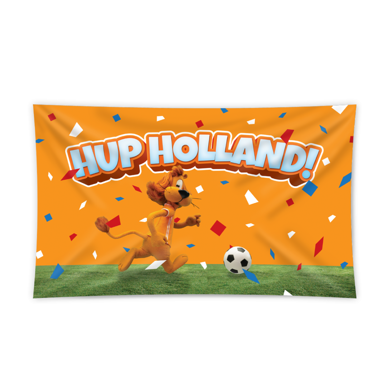 Maak dit WK extra speciaal met onze Loeki feestcollectie! Deze grote Loeki gevelvlag zorgt voor de perfecte oranje sfeer tijdens een spannende wedstrijd. Dankzij de afmeting van 150x90 centimeter valt deze vlag op en iedereen ziet direct waar je moet zijn om het ideale voetbalfeest mee te maken! Naast deze grote oranje XXL vlag vind je bij ons bijvoorbeeld ook Loeki vlaggenlijnen, een Loeki sjaal en muts, een oranje juichhand en ballonnen in de kleuren oranje en rood-wit-blauw. Kortom, alles om er een waar voetbalfeest van te maken!