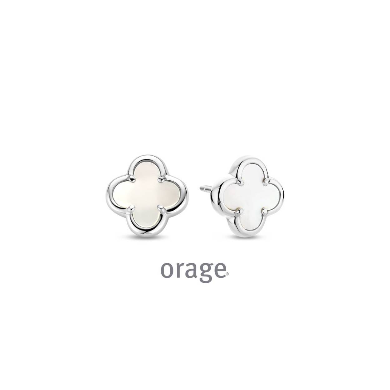 Orage oorstekers zilver