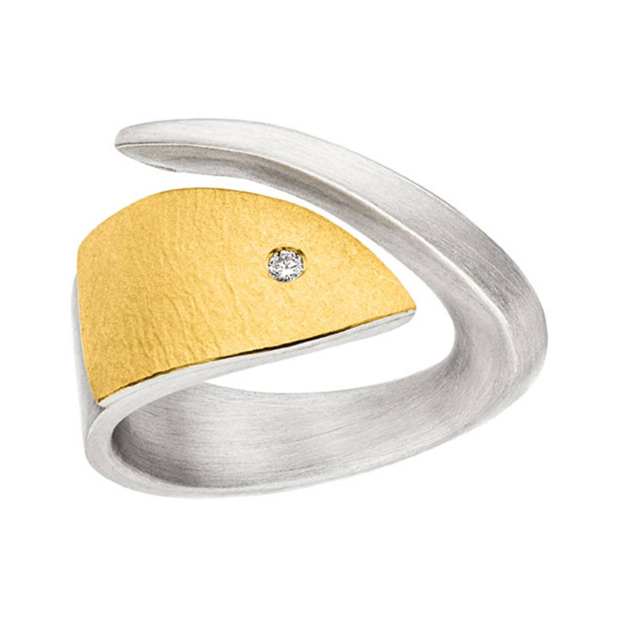 Manu Schmuck Ring Zilver/goud
