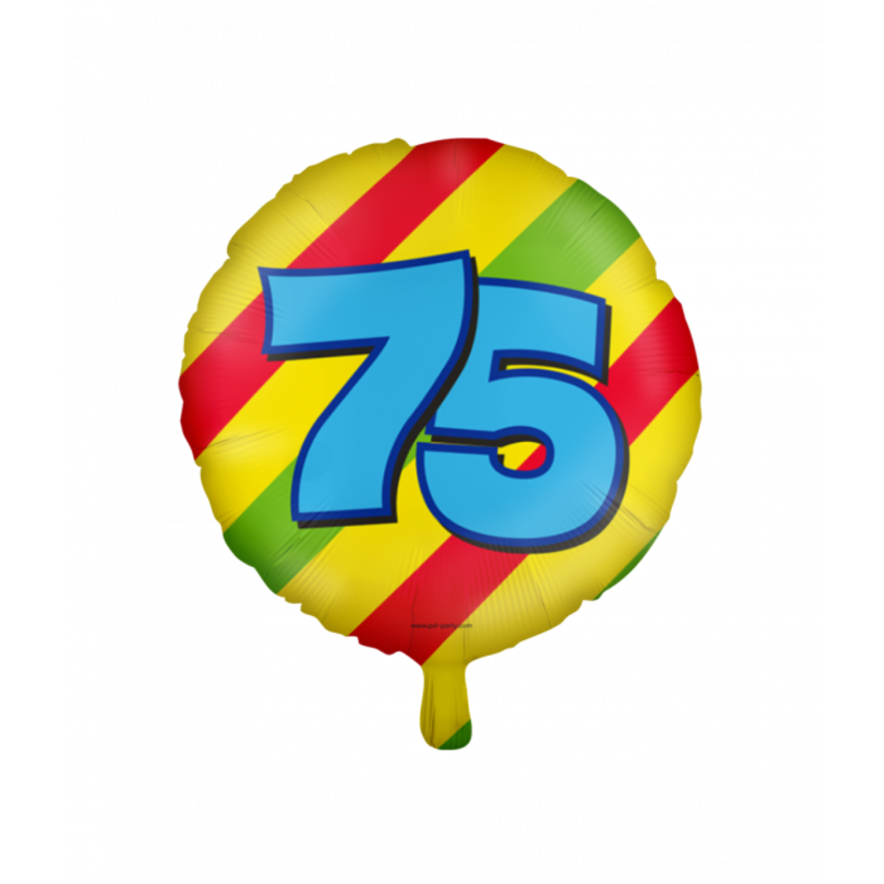 De Happy foil balloons 75 zijn een leuke toevoeging voor als er iemand 75 wordt en door de gebruikte kleuren valt de folie ballon extra op. De folie ballon kan worden gevuld met helium of met lucht, hiervoor wordt standaard een rietje meegeleverd. De ballonnen hebben een diameter van ongeveer 45 centimeter.

Deze ballonnen kunnen wij ter plekke vullen met helium, hiervoor brengen wij 5 euro in rekening.