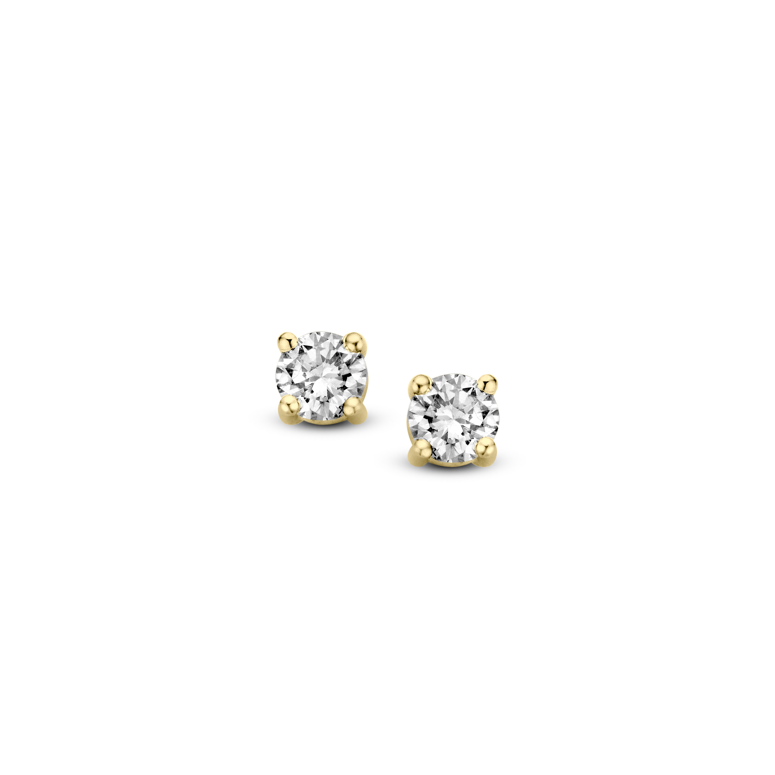 14 karaats gouden oorstekers met briljant geslepen diamant. Deze fraaie oorsieraden worden geleverd vanaf 0.06 crt tot een grootte van 0.84 crt ( 2x 0.42 ) in zowel geel- als in witgoud. Vsi kwaliteit.