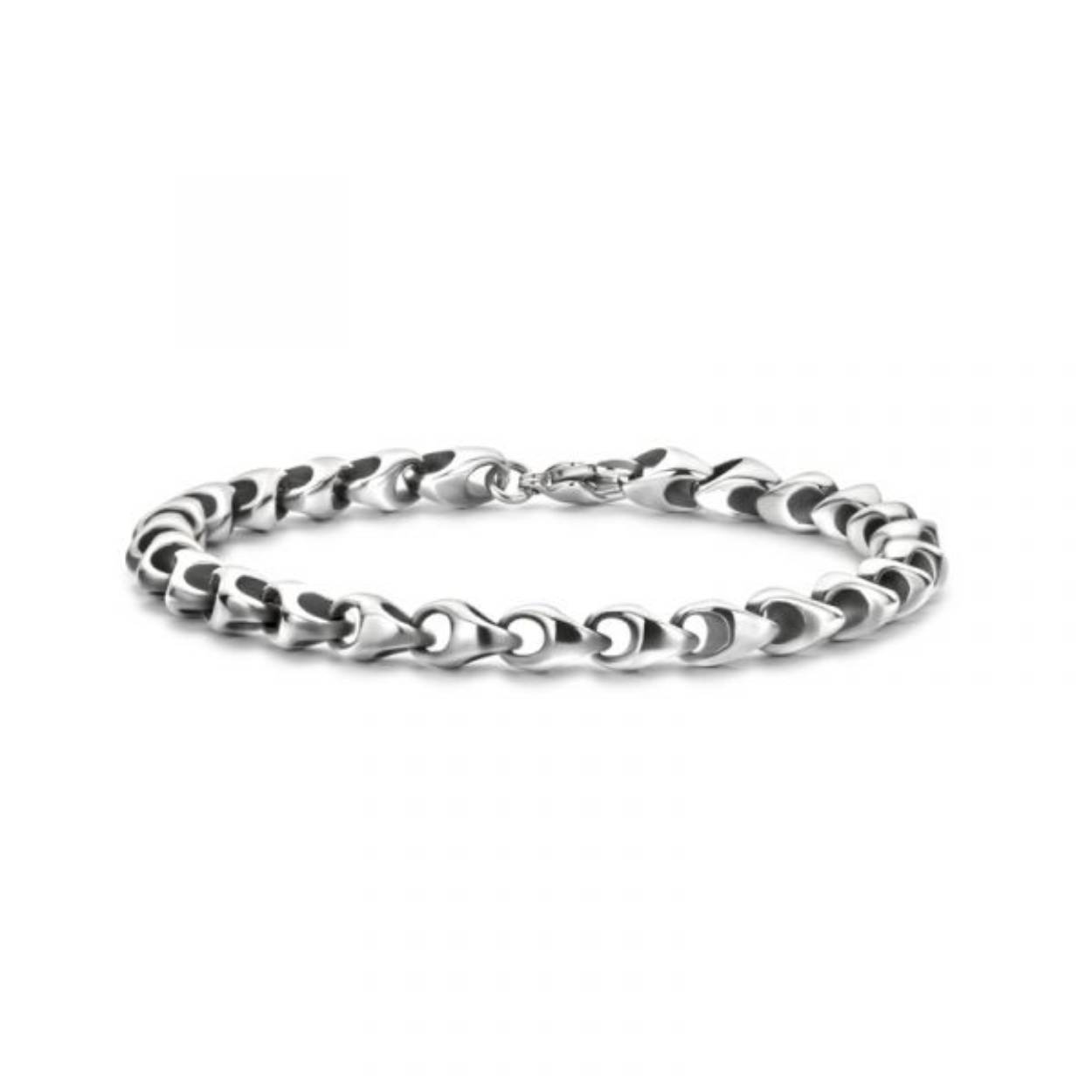 Stalen schakelarmband 6.5x5 mm 21 cm