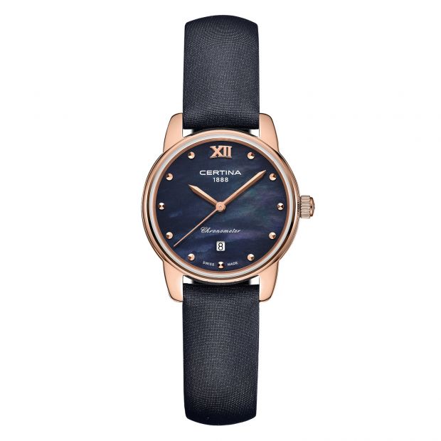 Certina DS 8 Lady COSC

ArtikelnummerC0330513612800

Collectie - CertinaDS 8, Dameshorloges

Tijdsweergave Analoog

Uurwerk Quartz

Tijdfuncties Datum

Kastvorm Rond

Kastmateriaal Staal, PVD

Kastkleur Metaal Rosé

Wijzerplaat Zwart, Parelmoer

Glas Saffierglas

Waterdichtheid 100m

Horlogeband Kunststof, Leder

Bandkleur Zwart

Sluiting Vouwsluiting

Bijzonderheden COSC

Kasthoogte 27.5 mm

Kastbreedte2 7.5 mm

Bandaanzet 13 mm